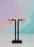 Eluria Gold Bow Stud Earrings