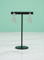 Eluria Stylish Silver Butterfly Drop Earrings for Women & Girls | Daily & Party Wear | 1 Pair