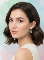 Eluria Stylish Silver Butterfly Drop Earrings for Women & Girls | Daily & Party Wear | 1 Pair