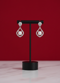 Eluria Stylish Silver Pearl Drop Earrings for Women & Girls | Daily & Party Wear | 1 Pair