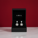 Eluria Stylish Silver Pearl Drop Earrings for Women & Girls | Daily & Party Wear | 1 Pair