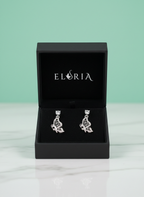 Eluria Stylish Silver Butterfly Drop Earrings for Women & Girls | Daily & Party Wear | 1 Pair